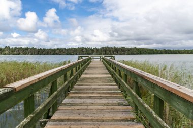Güzel Dolgie gölü, Baltık 'a yakın Slowinski Na