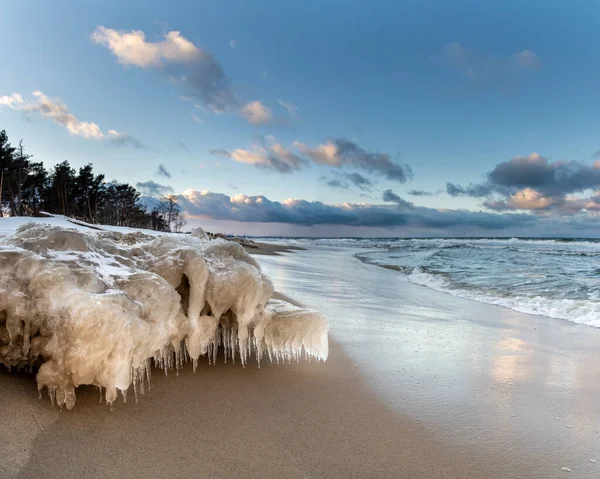 Krásná Zima Vidět Krajinu Bez Lidí Panorama Sobies — Stock fotografie