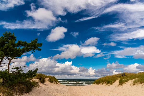 Splendido Panorama Paesaggistico Dune Vicino Mar Baltico Lento — Foto Stock