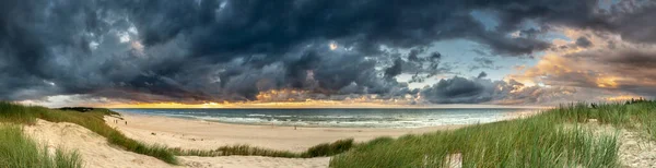 Hermosa Vista Panorámica Del Paisaje Duna Cerca Baltic See Lento — Foto de Stock