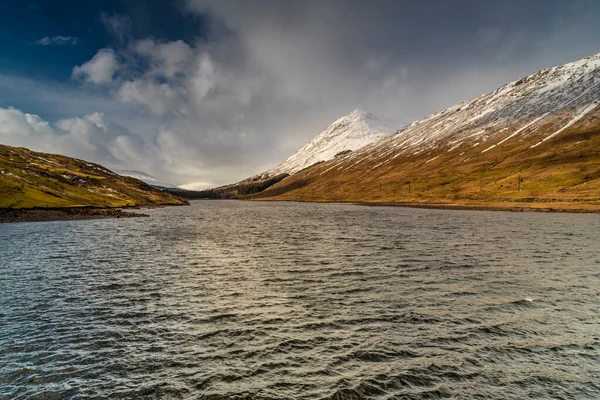 Stronuich Reservoar Dammen Panorama Över Skotskt Landskap Highlands Skottland — Stockfoto