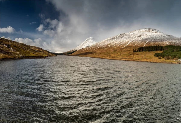 Stronuich Reservoir Dam Panorama View Scottish Landscape Highlands Scotland — Stock Photo, Image