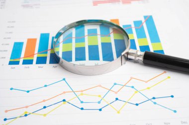 Grafik kağıdındaki büyüteç.