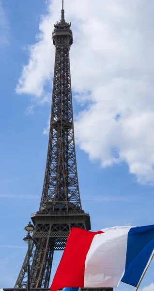 French flag and the Eiffel Tower — Stock Photo, Image