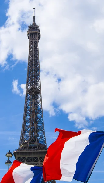 French flag and the Eiffel Tower