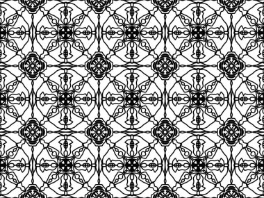 Kusursuz soyut desen. Renkler için siyah-beyaz doğrusal çizim. Yetişkinler için vektör boyama kitabı.