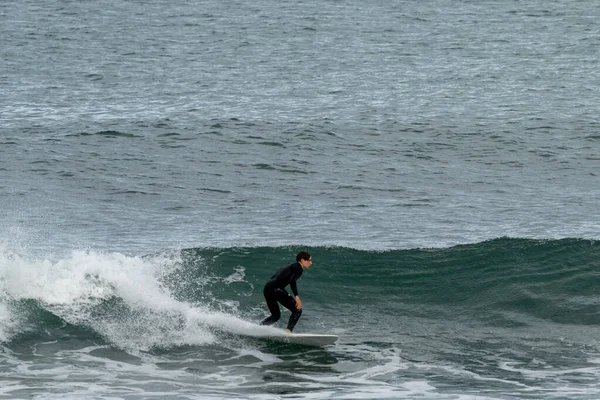 Saint Jean Luz Frankreich Oktober 2020 Surfer Beim Surfen Atlantik — Stockfoto