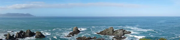 Panorama Pemandangan Pantai Liar Galicia Dan Tebing Loiba — Stok Foto