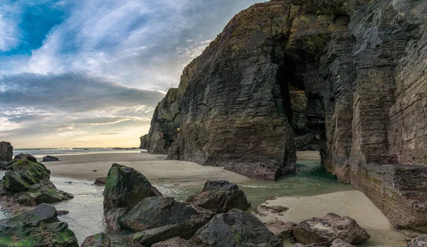 Playa Las Catedrales Bbeach Galicië Noord Spanje — Stockfoto