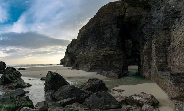 Playa Las Catedrales Bbeach Galice Dans Nord Espagne — Photo