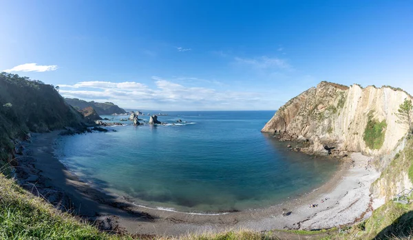 Una Vista Playa Silencio Asturias Costa Norte España — Foto de Stock