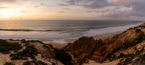 Панорамный Вид Пляж Praia Gale Побережье Алентежу Португалии — стоковое фото