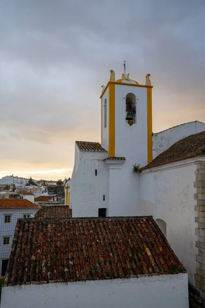 Uitzicht Historische Kasteelkerk Van Santa Maria Tavira — Stockfoto