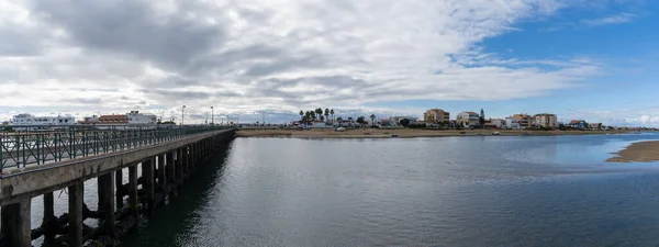 Faro Portogallo Gennaio 2021 Veduta Del Vecchio Ponte Che Conduce — Foto Stock