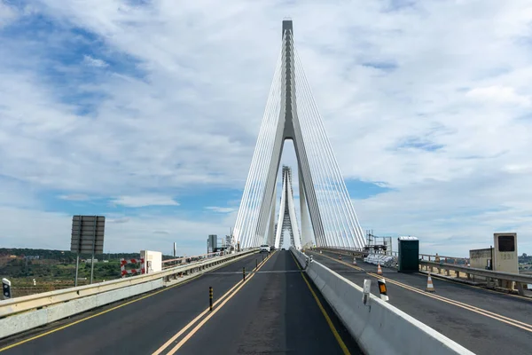 Castro Marim Portugália 2021 Január Puente Internacional Guadiana Építkezése Forgalma — Stock Fotó