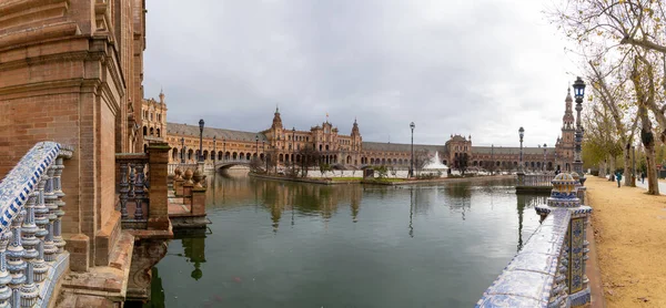 Sevilla Spanien Januar 2021 Die Plaza Espana Parque Maria Luisa — Stockfoto