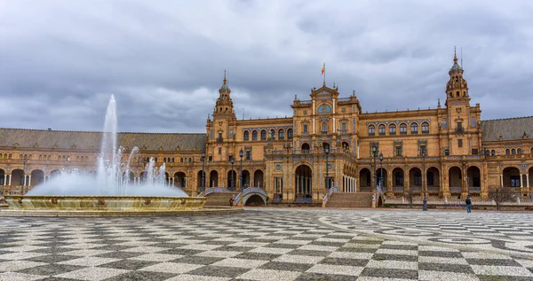 Blick Auf Die Plaza Espana Parque Maria Luisa Sevilla Andalusien — Stockfoto