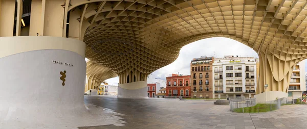 Sevilla Spanien Januari 2021 Panorama Över Plaza Mayor Och Metropol — Stockfoto