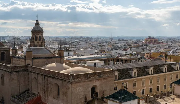 Sevilla Spanje Januari 2021 Uitzicht Het Stadsgezicht Vanaf Hoogte Van — Stockfoto