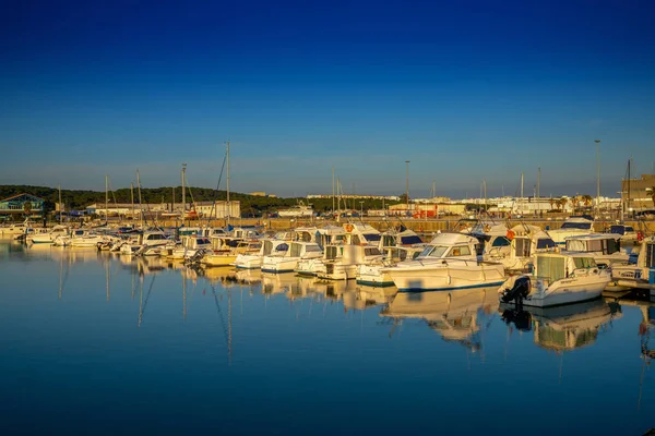 Barbate Andaluzia Janeiro 2021 Vista Marina Porto Barbate Pôr Sol — Fotografia de Stock