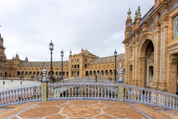 Seville Spain January 2021 Plaza Espana Parque Maria Luisa Seville Stock Picture