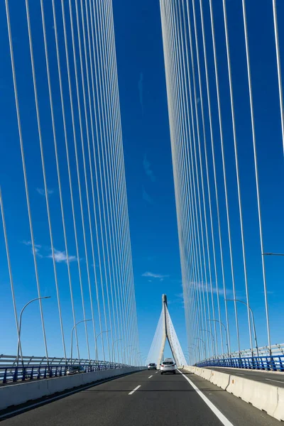 Cádiz Španělsko Ledna 2021 Provoz Mostě Puente Constitucion 1812 Cádizském — Stock fotografie