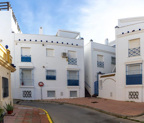 Conil Frontera Spain January 2021 Detail Traditiional Whitewashed Houses Pueblos — Stock Photo, Image