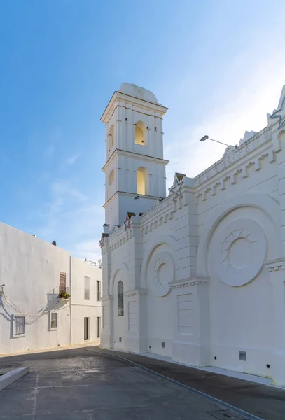 Conil Frontera Espanha Janeiro 2021 Vista Igreja Santa Catalina Praça — Fotografia de Stock