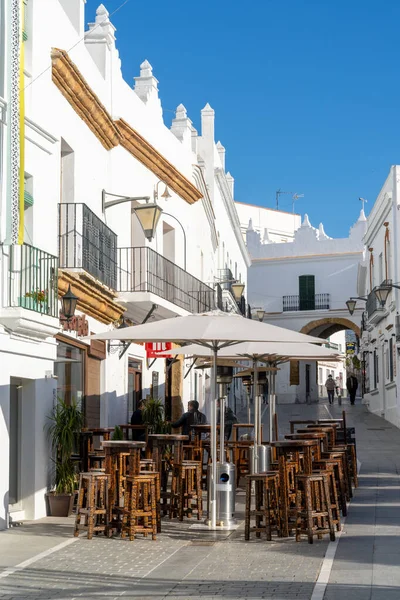 Conil Frontera Ισπανία Ιανουαρίου 2021 Εστιατόριο Στην Πλατεία Santa Catalina — Φωτογραφία Αρχείου
