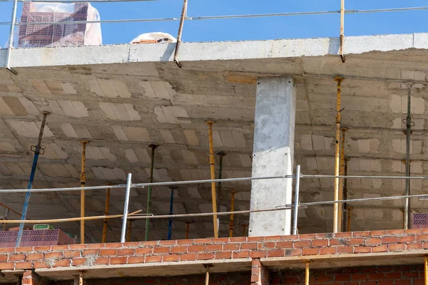 Conil Frontera Spanien Januar 2021 Unvollendetes Mehrstöckiges Gebäude Aus Ziegel — Stockfoto