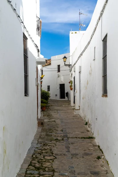 Vejer Frontera España Enero 2021 Callejón Estrecho Centro Histórico Vejer — Foto de Stock