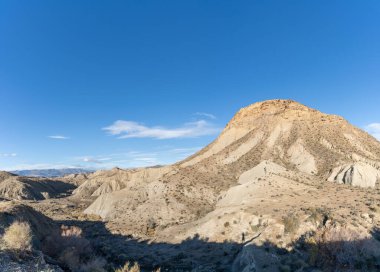 Endülüs 'teki Tabernas Çölü manzarası