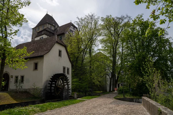 Aarau Szwajcaria Kwietnia 2021 Widok Stary Zamek Młyn Historycznym Centrum — Zdjęcie stockowe
