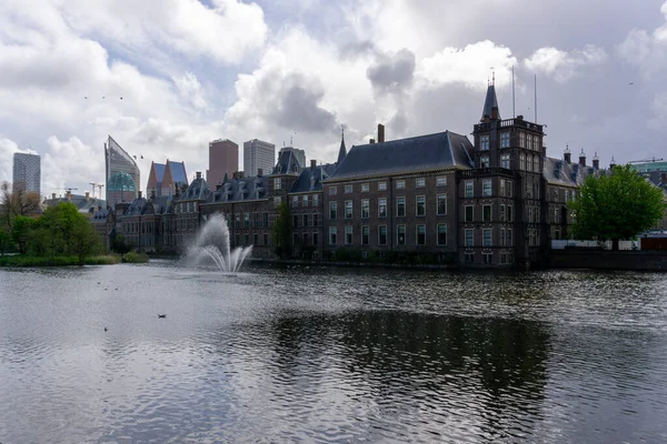 Den Haag Nizozemsko Května 2021 Pohled Budovu Nizozemského Parlamentu Binnenhof — Stock fotografie