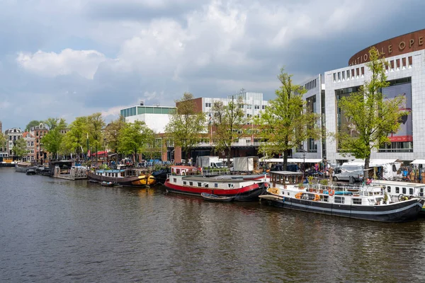 Ámsterdam Países Bajos Mayo 2021 Vista Panorámica Ámsterdam Con Muchos —  Fotos de Stock