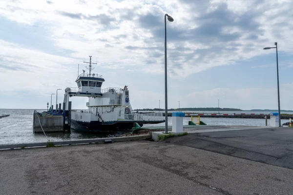 Thy Denmark June 2021 View Feggesund Ferry Leaving Harbor Thy — Stock fotografie