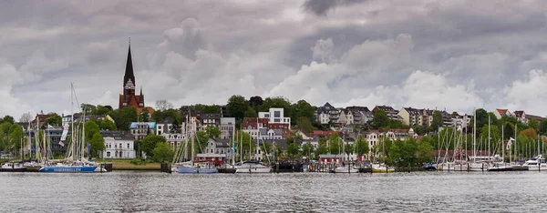 Flensburg Germania Maggio 2021 Veduta Panoramica Del Porto Della Città — Foto Stock