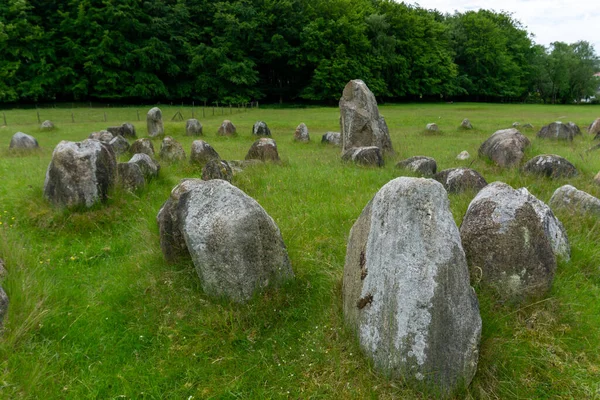 Una Vista Los Terrenos Del Cementerio Lindholm Hills Viking Norte — Foto de Stock