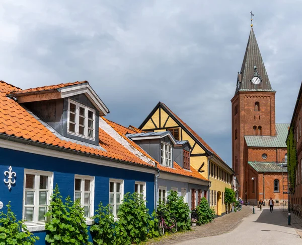 Aalborg Danimarca Giugno 2021 Strada Quartiere Nel Centro Storico Aalborg — Foto Stock