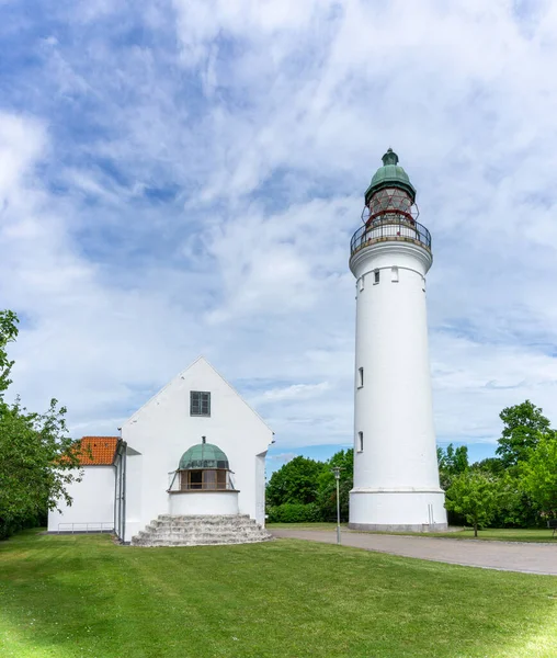 Stevns Klint Denmark June 2021 View Stevns Lighthouse East Coast — Zdjęcie stockowe