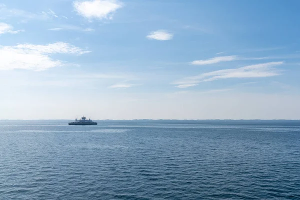 Tars Denmark June 2021 View Langeland Ferry Crossing Open Ocean — Zdjęcie stockowe