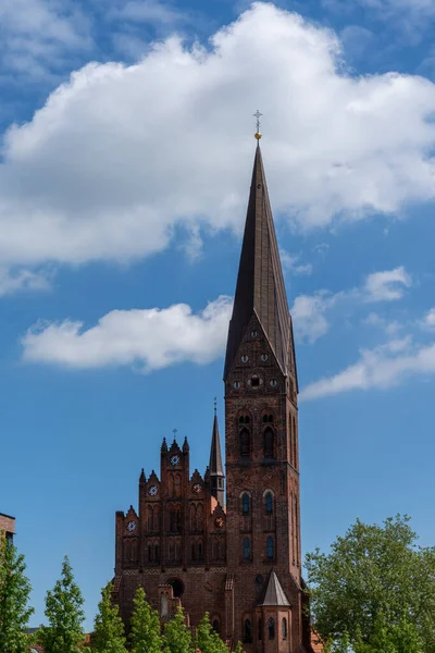 Odense Danmark Juni 2021 Över Sankt Albans Kyrka Den Historiska — Stockfoto