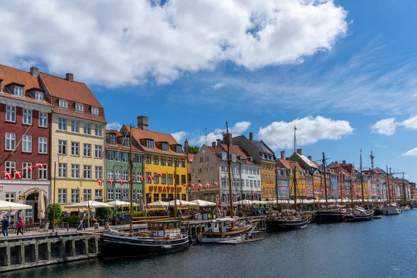 Copenaghen Danimarca Giugno 2021 Veduta Dello Storico Quartiere Nyhavn Nel — Foto Stock