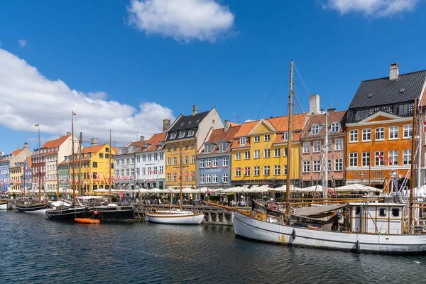 Copenhague Dinamarca Junio 2021 Vista Del Histórico Barrio Nyhavn Centro — Foto de Stock