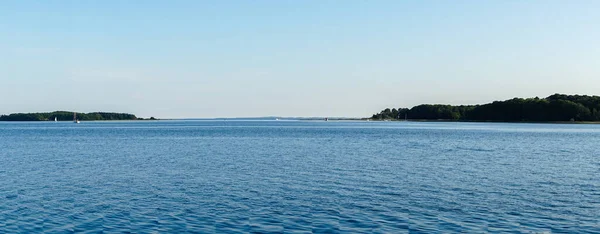 Panorama Landscape Baltic Sea Small Islands Covered Forest Background — Stock Photo, Image