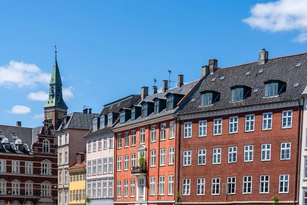 Copenhague Dinamarca Junio 2021 Colorido Paisaje Urbano Histórico Edificios Con — Foto de Stock