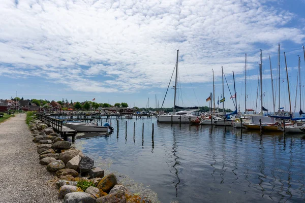Nisted Denmark June 2021 See Port Front Promenade Marina Yacht — 스톡 사진