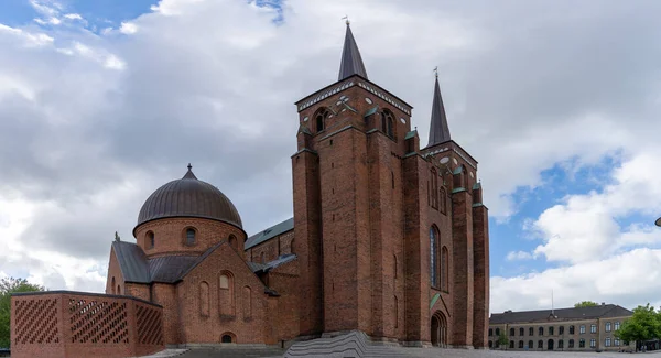 Roskilde Danimarca Giugno 2021 Veduta Della Storica Cattedrale Luterana Roskilde — Foto Stock