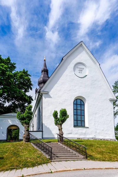 Hudiksvall Schweden Juli 2021 Blick Auf Die Hudiskvall Kirche Aus — Stockfoto