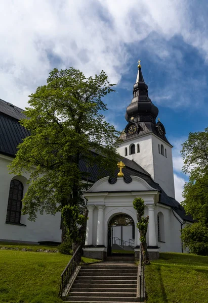 Hudiksvall Suécia Julho 2021 Vista Igreja Hudiskvall Século Xvii Centro — Fotografia de Stock